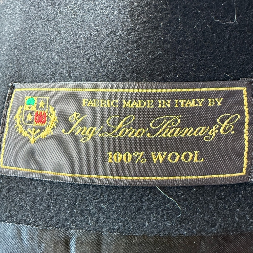 FLEURETTE - Elegant Black Wool Women's Trench Coat - Picture 7 of 8